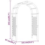 vidaXL Arche avec treillis 141x97x243 cm Bois de pin massif imprégné