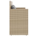 vidaXL Banc de jardin avec coussins beige résine tressée