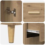 vidaXL Buffet chêne artisanal 34 x 69 5 x 89 cm Bois d'ingénierie