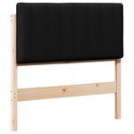 vidaXL Tête de lit capitonnée Marron et Noir 90 cm Pin massif