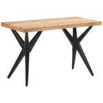 vidaXL Table de salle à manger 120x60x76 cm Bois solide d'acacia