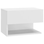 Vidaxl tables de chevet murales 2 pièces blanc