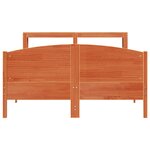 vidaXL Cadre de lit sans matelas cire marron 120x200cm bois pin massif