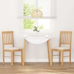 vidaXL Chaises à manger coussins 2 Pièces bois massif caoutchouc