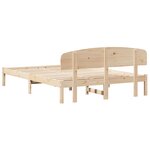 vidaXL Cadre de lit Marron 140 x 200 cm Bois de pin massif