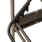 vidaXL Chaise longue avec coussin gris 63x200x81 cm résine tressée