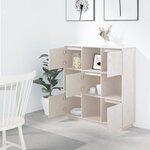 vidaXL Buffet Blanc 110 5x35x117 cm Bois massif de pin