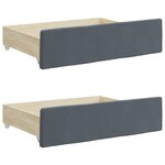 vidaXL Lit de jour avec gigogne et tiroirs sans matelas 90x190 cm