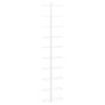 vidaXL Casier à vin mural pour 10 bouteilles Blanc Fer