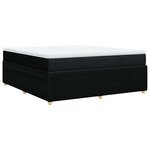 vidaXL Sommier à lattes de lit avec matelas Noir 180x200 cm Tissu