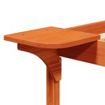 vidaXL Cadre de lit avec tables de chevet Brun cire 90 x 210 cm