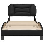 vidaXL Cadre de lit sans matelas Hvar noir 80x200 cm similicuir