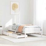 vidaXL Cadre de lit sans matelas blanc 90x200 cm bois de pin massif
