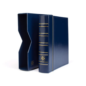 Album Optima Leuchtturm pour ranger 304 monnaies de collection. Couleur - Bleu