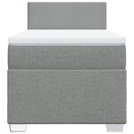 vidaXL Sommier à lattes de lit et matelas Gris clair 90x190 cm Tissu