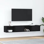 vidaXL Meuble TV 2 Pièces chêne noir 80x31x25 5 cm bois d'ingénierie