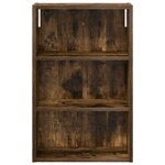 vidaXL Armoire murale de salle de bain Chêne Fumé 40 x 16 x 62 5 cm