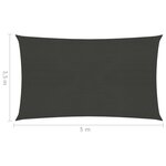 vidaXL Voile d'ombrage 160 g/m² Anthracite 3 5x5 m PEHD