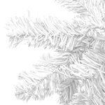 vidaXL Arbre de Noël artificiel pré-éclairé et boules L 240 cm blanc