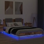 vidaXL Cadre de lit avec tête de lit Bois Ancien 160 x 200 cm