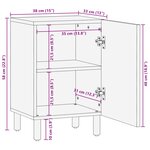 vidaXL Armoire de salle de bain avec étagère Marron 38 x 33 x 58 cm