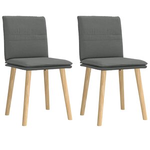 vidaXL Chaises à manger lot de 2 gris foncé tissu