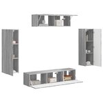 vidaXL Meuble TV 5 Pièces Gris Sonoma