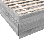 vidaXL Cadre de lit avec tiroirs sans matelas sonoma gris 90x190 cm