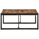 vidaXL Table basse 80x80x35 cm bois de manguier massif brut