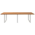 vidaXL Table à manger marron clair bois de chêne massif rectangulaire