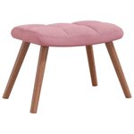 vidaXL Chaise de relaxation avec repose-pied Rose Velours