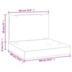 vidaXL Coussins de palette lot de 2 beige tissu oxford