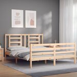 vidaXL Cadre de lit sans matelas 160x200 cm bois massif