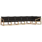 vidaXL Ensemble de canapés d'extérieur 6 pc Blanc et noir