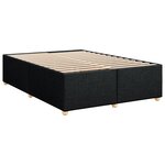 vidaXL Sommier à lattes de lit avec matelas Noir 140x190 cm Tissu