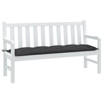 vidaXL Coussin de banc de jardin anthracite mélangé 150x50x7 cm tissu