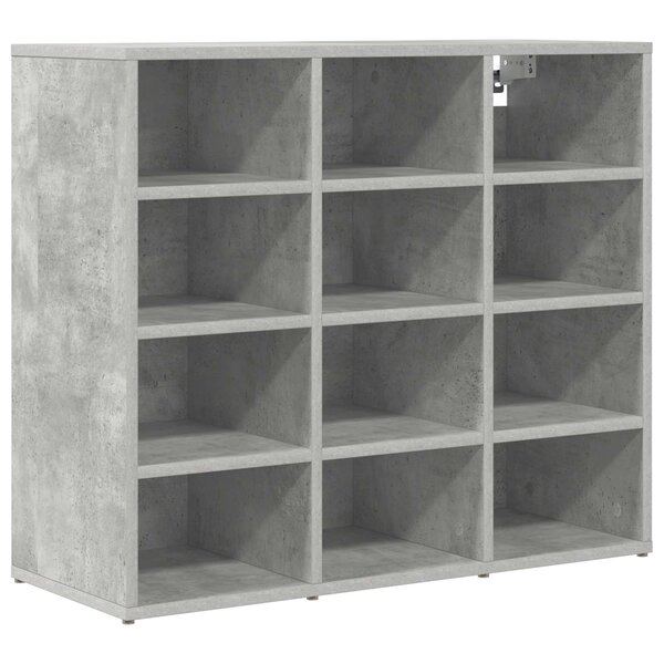 vidaXL Cabinet à chaussures avec étagère Gris béton 77 5 x 30 x 67 cm