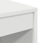 vidaXL Bureau avec rangement blanc en bois d'ingénierie