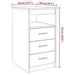 vidaXL Commode chêne artisanal 40x50x76 cm bois d'ingénierie