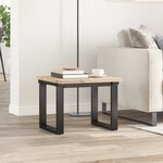 vidaXL Dessus de table 50x50x2 5 cm carré bois de pin massif