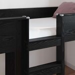 vidaXL Lit Superposé pour Enfants avec stockage Chêne noir 80 x 200 cm