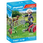 PLAYMOBIL 71467 - Pompier avec Faon à sauver - Action Hereos