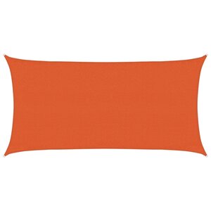 vidaXL Voile d'ombrage 160 g/m² rectangulaire orange 3x6 m PEHD