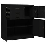 vidaXL Armoire de bureau Noir 90x40x102 cm Acier