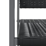 vidaXL Chaises de jardin lot de 4 noir 54x62 5x89 cm résine tressée