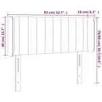vidaXL Tête de lit à LED Vert foncé 83x16x78/88 cm Velours