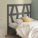 vidaXL Tête de lit Gris 96x4x100 cm Bois massif de pin