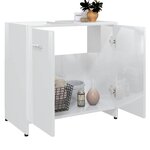 vidaXL Armoire de salle de bain Blanc brillant Bois d'ingénierie