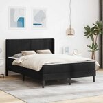 vidaXL Cadre de lit avec matelas Noir 120 x 200 cm Velours