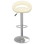 vidaXL Tabourets de bar lot de 2 crème similicuir